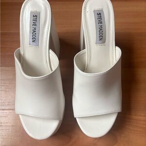 Steve Madden White Jungle Heels for Women